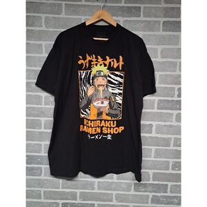 Naruto Shippuden Ichiraku‎ Ramen Shop Black T-shirt. Men's Size 2XL